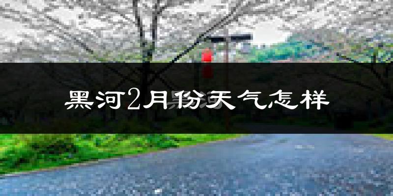 黑河市2月份天气如何?很冷吗?