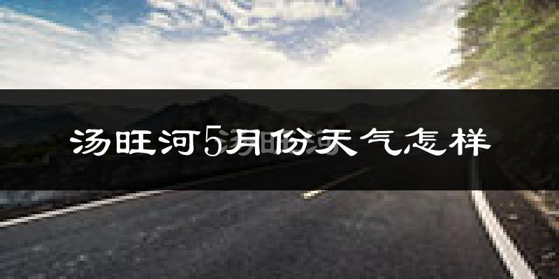 汤旺河5月份天气怎样?汤旺河五月冷吗?