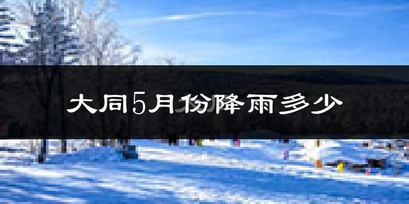 大同5月份降雨多少?