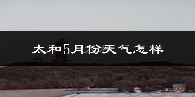 太和5月份天气怎样?太和五月冷吗?