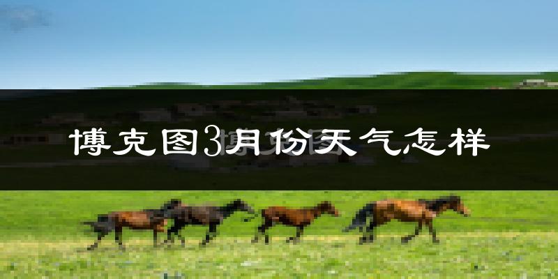 博克图3月份天气如何?很冷吗?