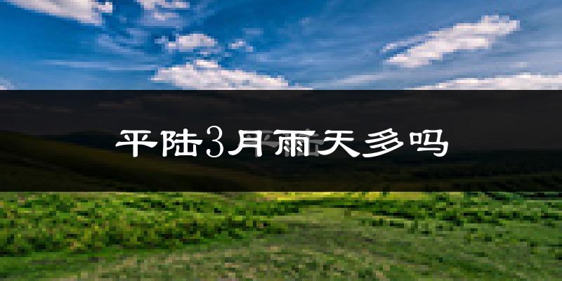 平陆3月雨天多吗?