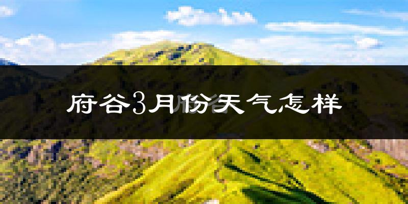 府谷县3月份天气如何?天气冷吗?