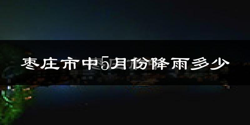 枣庄市中5月份降雨多少?