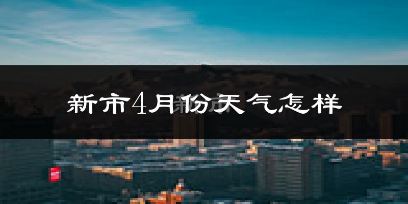 新市4月份天气怎样?新市四月冷吗?