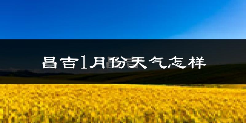昌吉市1月份天气如何?很冷吗?