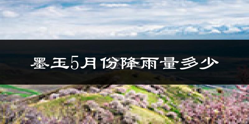 墨玉5月份降雨量多少?墨玉五月下雨多吗?
