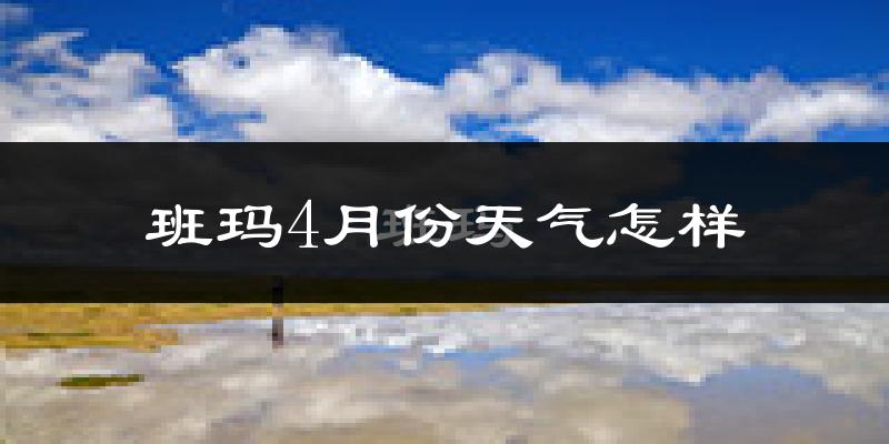 班玛县4月份天气如何?天气冷吗?