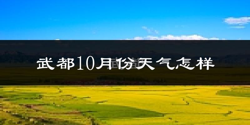 武都10月份天气怎样?武都十月冷吗?