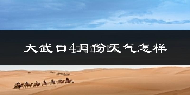 大武口4月份天气怎样?大武口四月冷不冷?