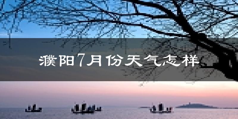 濮阳市7月份天气如何?很热吗?