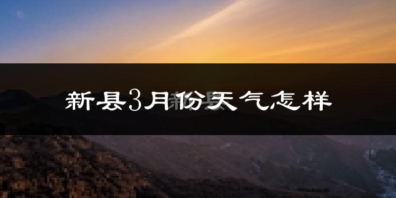 新县3月份天气如何?冷吗?