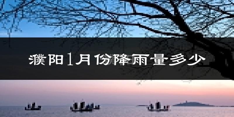 濮阳1月份降雨量多少?濮阳一月下雨多吗?