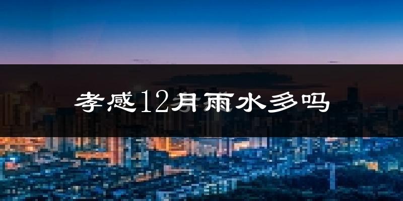 孝感12月雨水多吗?