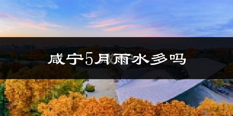 咸宁5月雨水多吗?