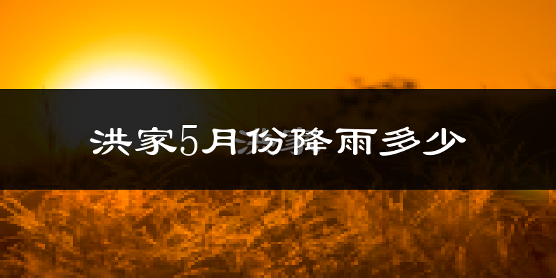 洪家5月份降雨多少?