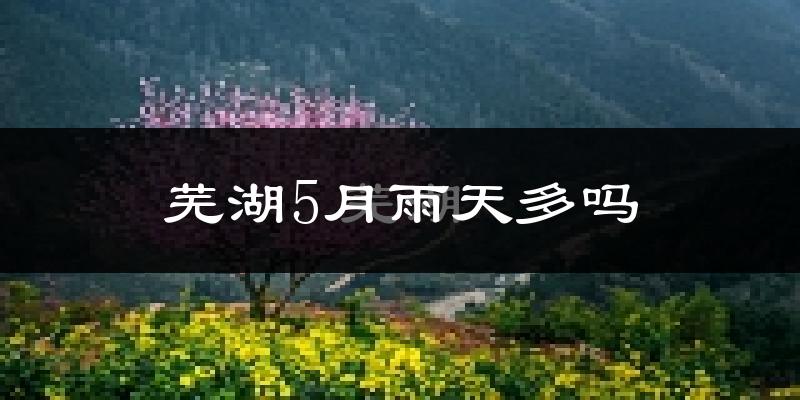 芜湖5月雨天多吗?