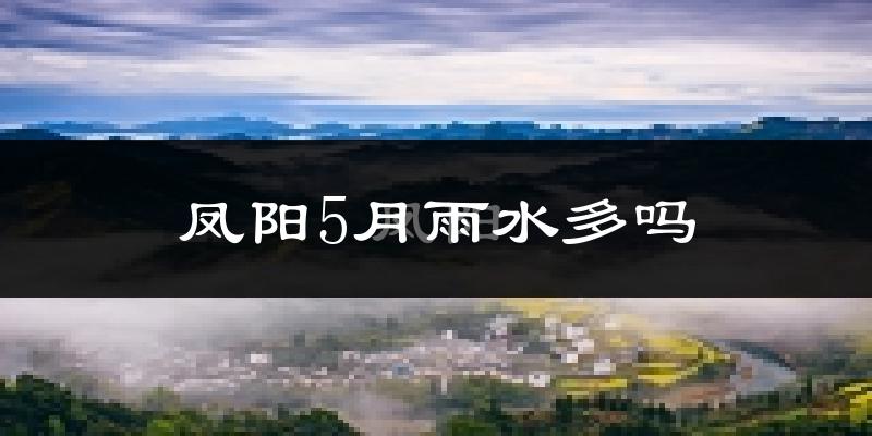 凤阳5月雨水多吗?