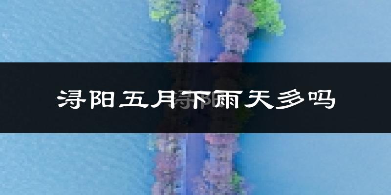 浔阳五月下雨天多吗?浔阳5月份降雨量多少?