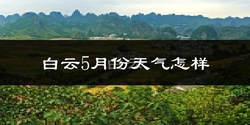 白云5月份天气怎样?白云五月冷不冷?