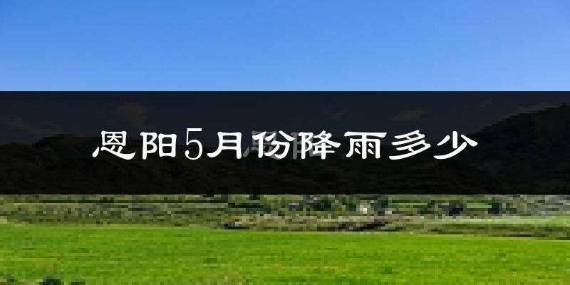 恩阳5月份降雨多少?