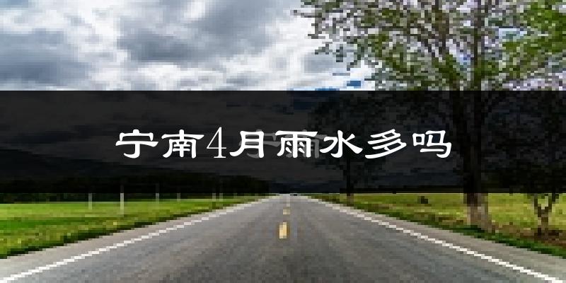 宁南4月雨水多吗?