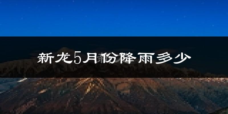 新龙5月份降雨多少?