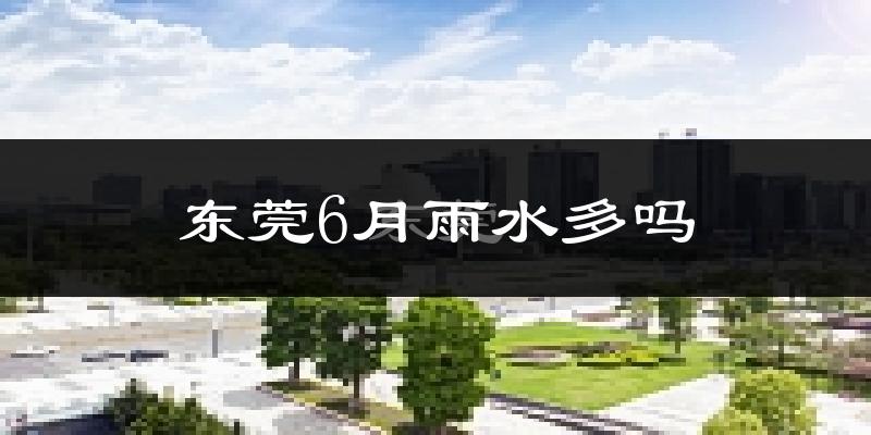 东莞6月雨水多吗?