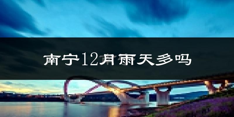 南宁12月雨天多吗?