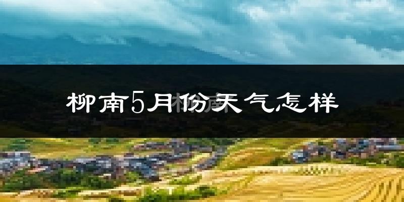 柳南5月份天气怎样?柳南五月冷吗?