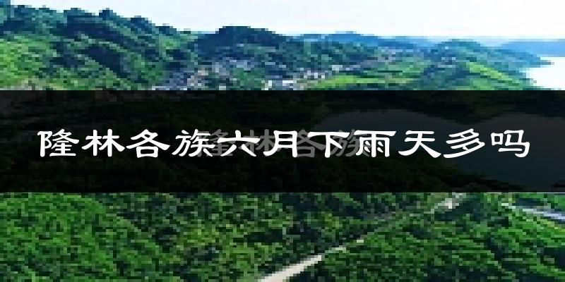 隆林各族六月下雨天多吗?隆林各族6月份降雨量多少?
