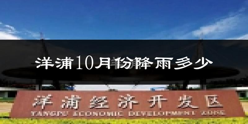洋浦10月份降雨多少?