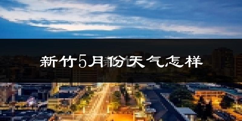 新竹市5月天气如何?会很热吗?